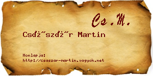 Császár Martin névjegykártya