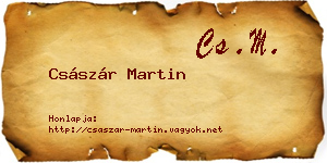 Császár Martin névjegykártya