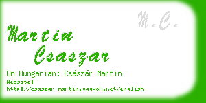 martin csaszar business card